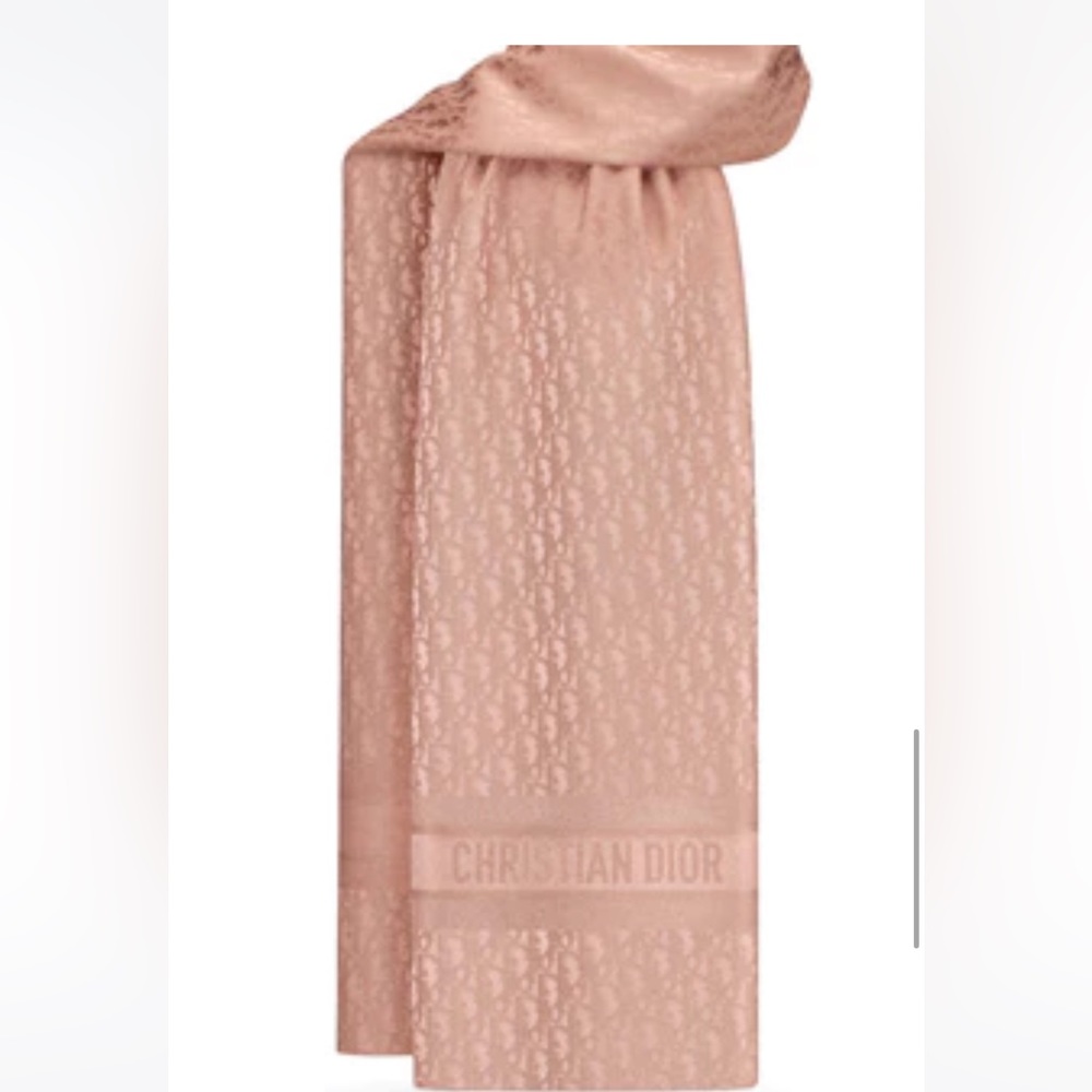 NWT Dior shoulder oblique scarf in blush